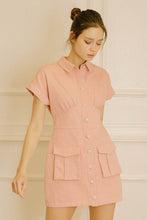 Load image into Gallery viewer, La Chemise Twill Dress in Peach
