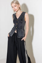 Load image into Gallery viewer, Seems Like It Black Denim Vest
