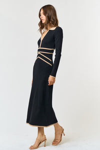 Elegant Edge Knit Dress