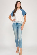 Load image into Gallery viewer, Sweetly Detailed Mixed Tee
