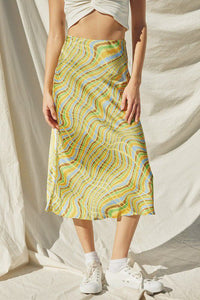 Retro Love Silk Skirt