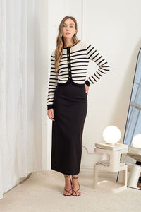 Elevated Essentials Striped Classy Cardigan