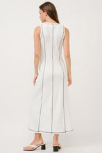 Load image into Gallery viewer, Sleek Contrast White Dress
