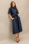 Most Likely Denim Cape Dress