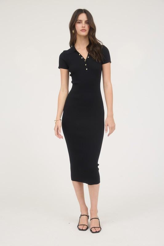 Elevated Essentials - The Ribbed Polo Dress