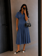 Load image into Gallery viewer, It All Lines Up Midi Dress
