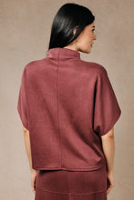 Load image into Gallery viewer, That’s for Sure Wine Mock Neck Top
