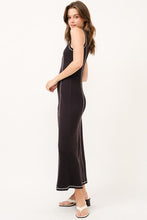 Load image into Gallery viewer, Sleek Contrast Black Dress
