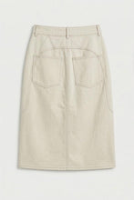 Load image into Gallery viewer, Like Second Nature Ecru Denim Skirt
