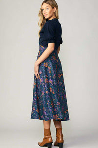 Flutter & Fly Mixed Midi Dress