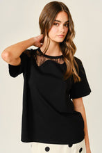 Load image into Gallery viewer, All The Possibilities Lace Tee in Black
