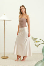 Load image into Gallery viewer, Elevated Essentials Silky Slip Skirt in Champagne
