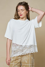 Load image into Gallery viewer, Just Darling Lace Tee in White
