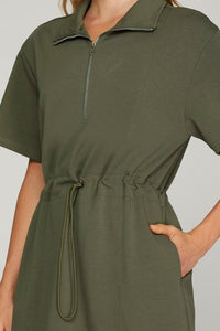 It All Worked Out Olive Dress