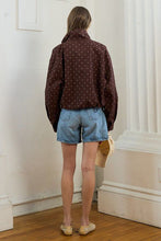 Load image into Gallery viewer, First Class Brown Dot Windbreaker
