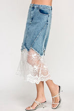 Load image into Gallery viewer, Casually Sophisticated Denim Mix Skirt
