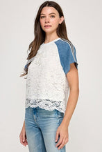 Load image into Gallery viewer, Sweetly Detailed Mixed Tee
