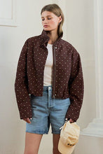 Load image into Gallery viewer, First Class Brown Dot Windbreaker
