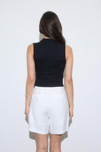 Load image into Gallery viewer, Elevated Essentials - The Mock Neck Tee in Black
