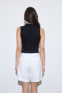 Elevated Essentials - The Mock Neck Tee in Black