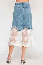 Load image into Gallery viewer, Casually Sophisticated Denim Mix Skirt
