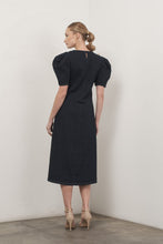 Load image into Gallery viewer, Riley Puff Dark Denim Dress
