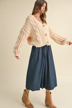 Load image into Gallery viewer, Sweet on You Bubble Denim Skirt
