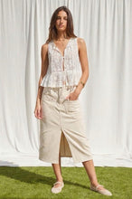 Load image into Gallery viewer, Like Second Nature Ecru Denim Skirt

