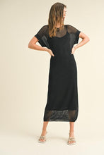 Load image into Gallery viewer, Summer Glow Net Dress in Black
