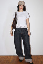Load image into Gallery viewer, Hint of Lace Crew Tee in Heather Grey
