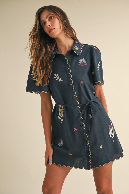 Someplace Somewhere Embroidered Dress