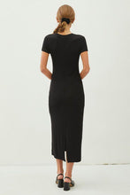 Load image into Gallery viewer, Elevated Essentials Perfect Tee Dress in Black
