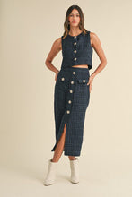 Load image into Gallery viewer, Posh Presence Navy Bouclé Set
