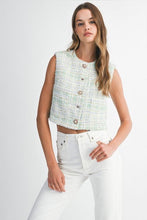 Load image into Gallery viewer, Cosmopolitan Presence Tweed Vest
