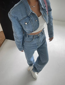 Cool Gal Cropped Denim Jacket