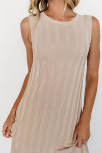 True Classic Knit Dress in Taupe