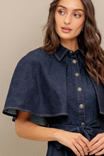 Load image into Gallery viewer, Most Likely Denim Cape Dress

