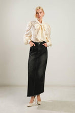 Load image into Gallery viewer, Seems Like It Black Denim Skirt
