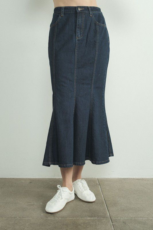 Radiant Rhythm Denim Skirt