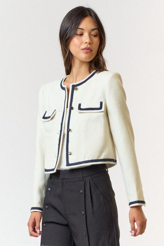 Gleaming Grace Cropped Jacket