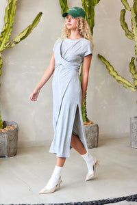 Model Off Dutty Wrap Tee Dress