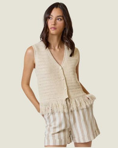 Shoreline Stroll Fringe Vest