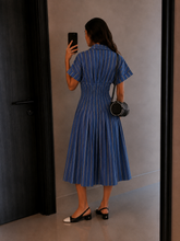 Load image into Gallery viewer, It All Lines Up Midi Dress
