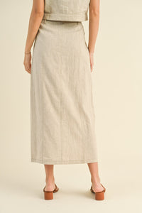 Agency Linen in Oatmeal ( Skirt + Vest)