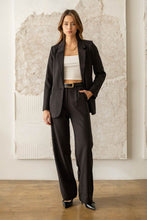 Load image into Gallery viewer, Elevated Essentials Black Pleated Trousers
