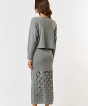 Load image into Gallery viewer, Between the Lines Grey Knit Set
