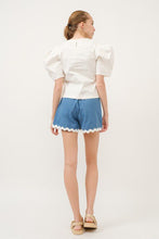 Load image into Gallery viewer, Sadie Denim Top in Off White
