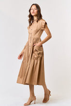 Load image into Gallery viewer, Sophisticated Stunner Camel Dress
