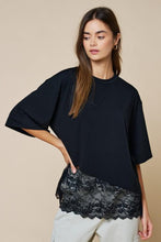 Load image into Gallery viewer, Just Darling Lace Tee in Black
