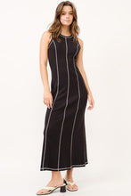 Load image into Gallery viewer, Sleek Contrast Black Dress
